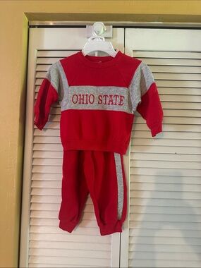 Ohio State Red & Gray Kids Matching Set - Team Sweatshirt and Pants